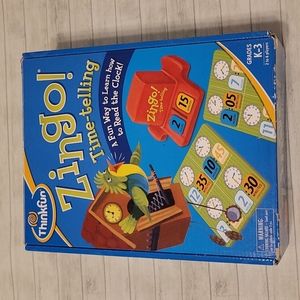 Zingo! Time telling game for grades kindergarten to 3rd with 2 to 6 players
